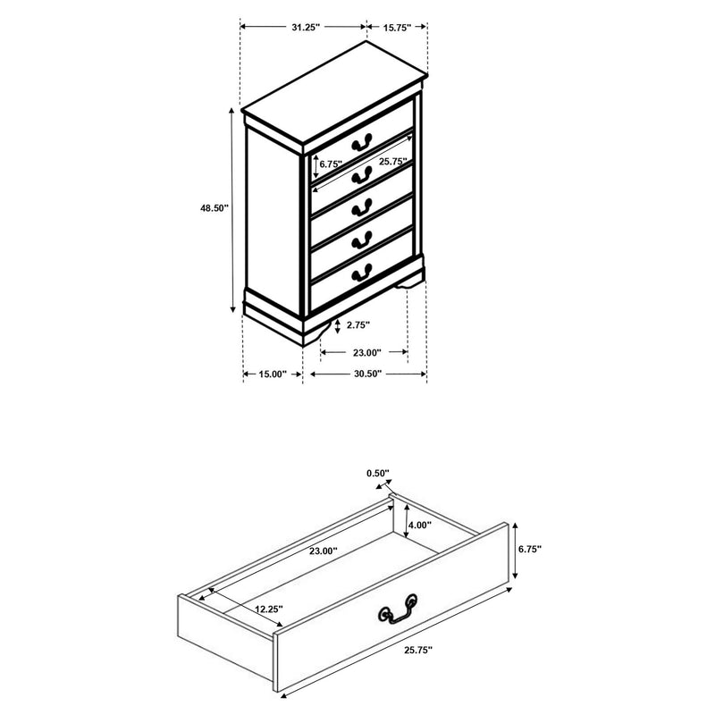 Louis Philippe Bedroom Set