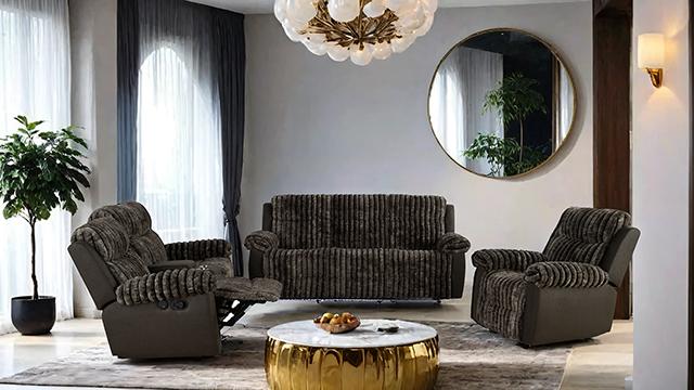 Dionysus Manual Reclining Sofa Brown