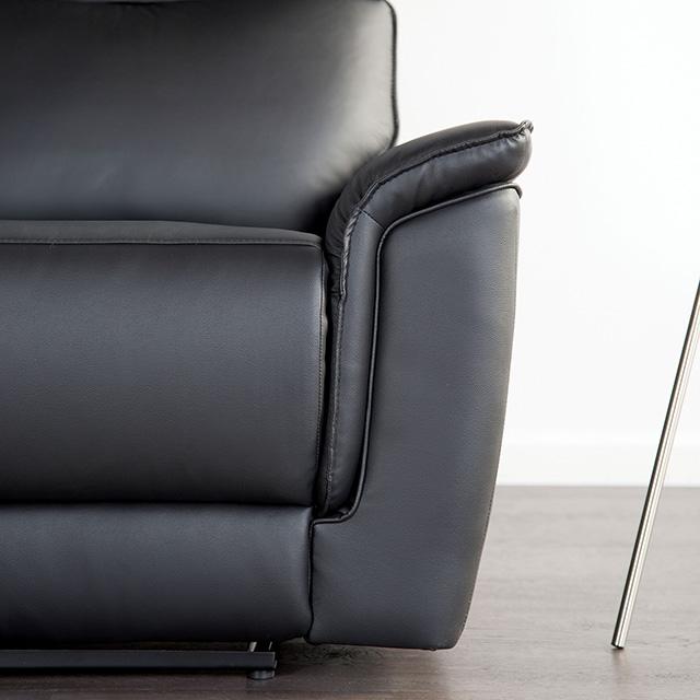Bienne Loveseat Manual Recliner White & Black